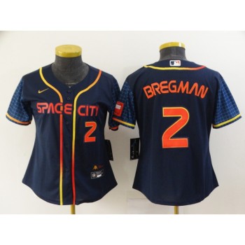 Women's Houston Astros #2 Alex Bregman 2022 Navy City Connect Stitched Jersey(Run Small) Women's Houston Astros #2 Alex Bregman 2022 Navy City Connect Stitched Jersey(Run Small)