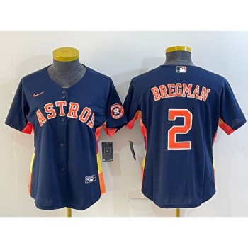 Women's Houston Astros #2 Alex Bregman Navy With Patch Cool Base Stitched Baseball Jersey(Run Small) Women's Houston Astros #2 Alex Bregman Navy With Patch Cool Base Stitched Baseball Jersey(Run Small)