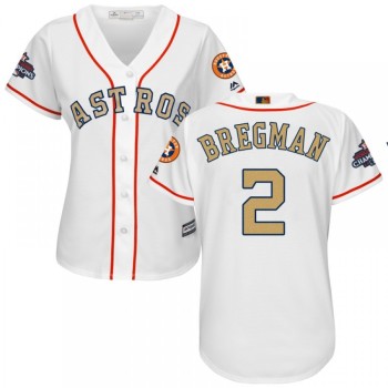 Women's Houston Astros #2 Alex Bregman White 2018 Gold Program Cool Base Stitched MLB Jersey Women's Houston Astros #2 Alex Bregman White 2018 Gold Program Cool Base Stitched MLB Jersey