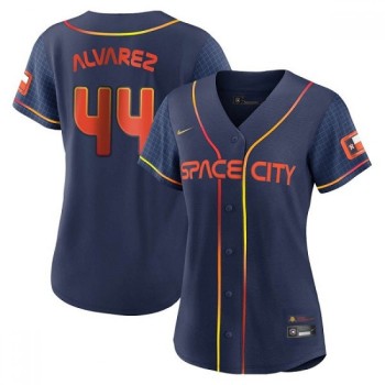 Women's Houston Astros #44 Yordan Alvarez 2022 Navy City Connect Stitched Jersey(Run Small) Women's Houston Astros #44 Yordan Alvarez 2022 Navy City Connect Stitched Jersey(Run Small)
