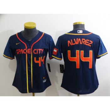 Women's Houston Astros #44 Yordan Alvarez 2022 Navy City Connect Stitched Jersey(Run Small) Women's Houston Astros #44 Yordan Alvarez 2022 Navy City Connect Stitched Jersey(Run Small)