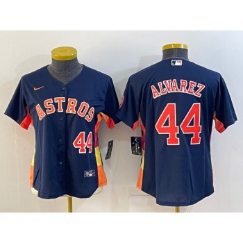 Women's Houston Astros #44 Yordan Alvarez Navy With Patch Cool Base Stitched Baseball Jersey(Run Small) Women's Houston Astros #44 Yordan Alvarez Navy With Patch Cool Base Stitched Baseball Jersey(Run Small)
