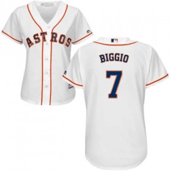 Women's Houston Astros #7 Craig Biggio White Cool Base Stitched MLB Jersey(Run Small) Women's Houston Astros #7 Craig Biggio White Cool Base Stitched MLB Jersey(Run Small)