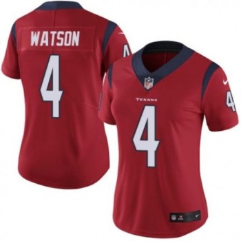 Women's Houston Texans #4 Deshaun Watson Red Vapor Untouchable Limited Stitched Jersey (Run Small) Women's Houston Texans #4 Deshaun Watson Red Vapor Untouchable Limited Stitched Jersey (Run Small)
