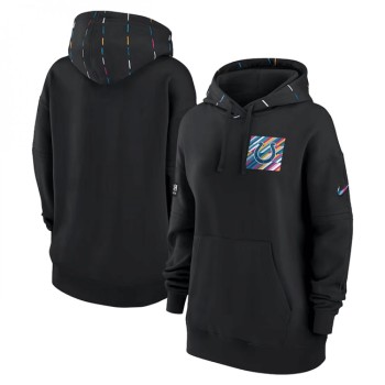 Women's Indianapolis Colts Black 2023 Crucial Catch Club Pullover Hoodie(Run Small) Women's Indianapolis Colts Black 2023 Crucial Catch Club Pullover Hoodie(Run Small)