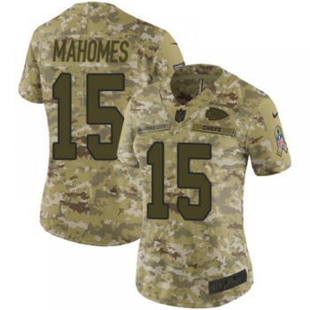Women's Kansas City Chiefs #15 Patrick Mahomes 2018 Camo Salute to Service Limited Stitched NFL Jersey Women's Kansas City Chiefs #15 Patrick Mahomes 2018 Camo Salute to Service Limited Stitched NFL Jersey