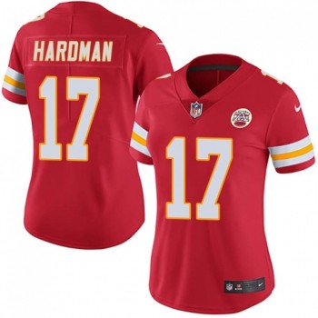 Women's Kansas City Chiefs #17 Mecole Hardman Red Vapor Untouchable Limited Stitched NFL Jersey(Run Small) Women's Kansas City Chiefs #17 Mecole Hardman Red Vapor Untouchable Limited Stitched NFL Jersey(Run Small)