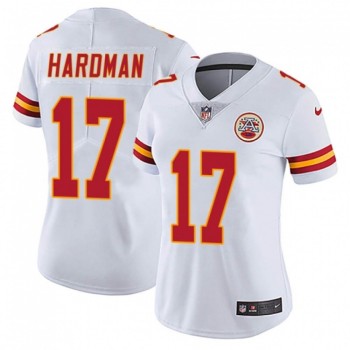 Women's Kansas City Chiefs #17 Mecole Hardman White Vapor Untouchable Limited Stitched NFL Jersey(Run Small) Women's Kansas City Chiefs #17 Mecole Hardman White Vapor Untouchable Limited Stitched NFL Jersey(Run Small)