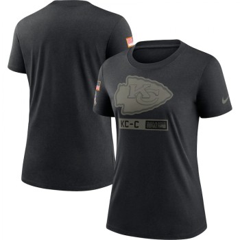 Women's Kansas City Chiefs 2020 Black Salute To Service Performance T-Shirt (Run Small) Women's Kansas City Chiefs 2020 Black Salute To Service Performance T-Shirt (Run Small)