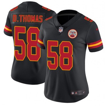 Women's Kansas City Chiefs #58 Derrick Thomas Black Vapor Untouchable Limited Stitched Jersey(Run Small) Women's Kansas City Chiefs #58 Derrick Thomas Black Vapor Untouchable Limited Stitched Jersey(Run Small)