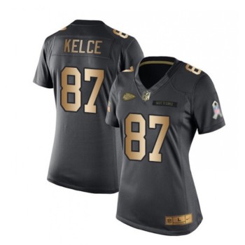 Women's Kansas City Chiefs #87 Travis Kelce 2023 Black/Gold Salute To Service Limited Stitched Jersey(Run Small) Women's Kansas City Chiefs #87 Travis Kelce 2023 Black/Gold Salute To Service Limited Stitched Jersey(Run Small)