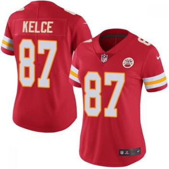 Women's Kansas City Chiefs #87 Travis Kelce Red Vapor Untouchable Stitched NFL Jersey(Run Small) Women's Kansas City Chiefs #87 Travis Kelce Red Vapor Untouchable Stitched NFL Jersey(Run Small)