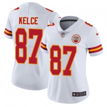 Women's Kansas City Chiefs #87 Travis Kelce White Vapor Untouchable Player Limited Stitched NFL Jersey Women's Kansas City Chiefs #87 Travis Kelce White Vapor Untouchable Player Limited Stitched NFL Jersey