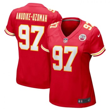 Women's Kansas City Chiefs #97 Felix Anudike-Uzomah Red Stitched Jersey(Run Small) Women's Kansas City Chiefs #97 Felix Anudike-Uzomah Red Stitched Jersey(Run Small)