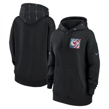 Women's Kansas City Chiefs Black 2023 Crucial Catch Club Pullover Hoodie(Run Small) Women's Kansas City Chiefs Black 2023 Crucial Catch Club Pullover Hoodie(Run Small)