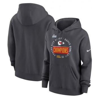Women's Kansas City Chiefs Black Super Bowl LVII Champions Pullover Hoodie(Run Small) Women's Kansas City Chiefs Black Super Bowl LVII Champions Pullover Hoodie(Run Small)