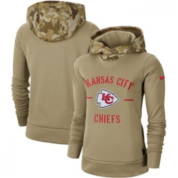 Women's Kansas City Chiefs Khaki 2019 Salute to Service Therma Pullover Hoodie(Run Small) Women's Kansas City Chiefs Khaki 2019 Salute to Service Therma Pullover Hoodie(Run Small)