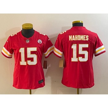 Women's Kansas City Chiefs #15 Patrick Mahomes Red 2023 F.U.S.E. Vapor Untouchable Limited Stitched Jersey(Run Small) Women's Kansas City Chiefs #15 Patrick Mahomes Red 2023 F.U.S.E. Vapor Untouchable Limited Stitched Jersey(Run Small)
