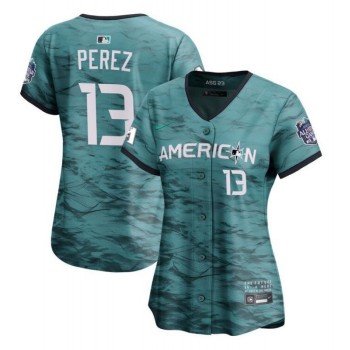 Women's Kansas City Royals #13 Salvador Perez Teal 2023 All-star Stitched Baseball Jersey(Run Small) Women's Kansas City Royals #13 Salvador Perez Teal 2023 All-star Stitched Baseball Jersey(Run Small)