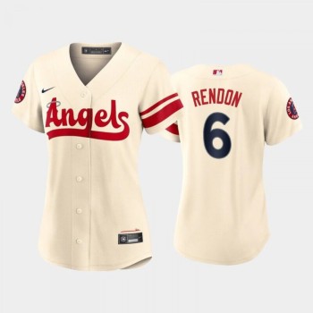 Women's Los Angeles Angels #6 Anthony Rendon 2022 Cream City Connect Stitched Baseball Jersey(Run Small) Women's Los Angeles Angels #6 Anthony Rendon 2022 Cream City Connect Stitched Baseball Jersey(Run Small)