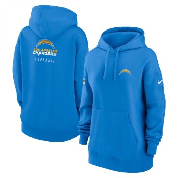 Women's Los Angeles Chargers Light Blue Sideline Club Fleece Pullover Hoodie(Run Small) Women's Los Angeles Chargers Light Blue Sideline Club Fleece Pullover Hoodie(Run Small)