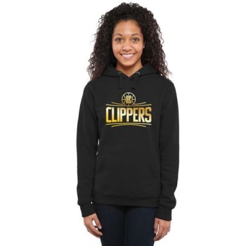 Women's Los Angeles Clippers Gold Collection Pullover Hoodie Black Women's Los Angeles Clippers Gold Collection Pullover Hoodie Black