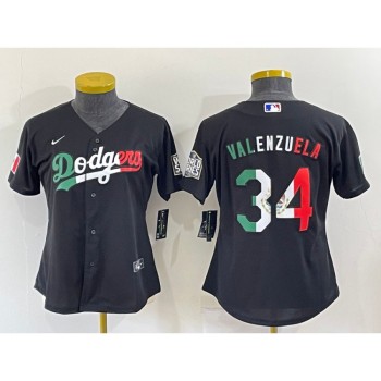 Women's Los Angeles Dodgers #34 Toro Valenzuela Black Cool Base Stitched Jersey(Run Small) Women's Los Angeles Dodgers #34 Toro Valenzuela Black Cool Base Stitched Jersey(Run Small)