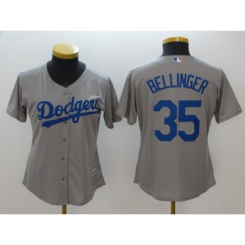 Women's Los Angeles Dodgers #35 Cody Bellinger Gray Cool Base Stitched MLB Jersey Women's Los Angeles Dodgers #35 Cody Bellinger Gray Cool Base Stitched MLB Jersey