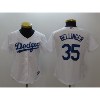 Women's Los Angeles Dodgers #35 Cody Bellinger White Cool Base Stitched MLB Jersey Women's Los Angeles Dodgers #35 Cody Bellinger White Cool Base Stitched MLB Jersey