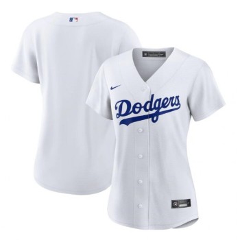 Women's Los Angeles Dodgers Blank White Stitched Baseball Jersey(Run Small) Women's Los Angeles Dodgers Blank White Stitched Baseball Jersey(Run Small)