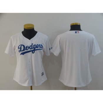 Women's Los Angeles Dodgers White Cool Base Stitched MLB Jersey(Run Small)