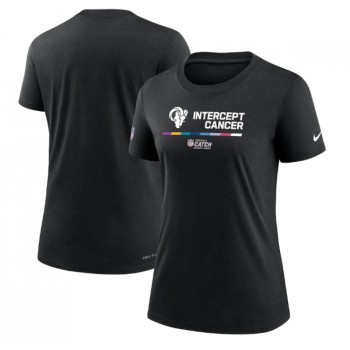 Women's Los Angeles Rams 2022 Black Crucial Catch Performance T-Shirt(Run Small) Women's Los Angeles Rams 2022 Black Crucial Catch Performance T-Shirt(Run Small)