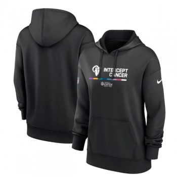 Women's Los Angeles Rams 2022 Black NFL Crucial Catch Therma Performance Pullover Hoodie(Run Small) Women's Los Angeles Rams 2022 Black NFL Crucial Catch Therma Performance Pullover Hoodie(Run Small)
