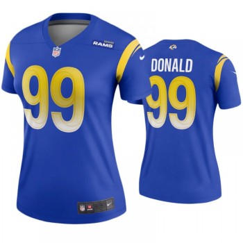 Women's Los Angeles Rams #99 Aaron Donald 2020 Royal Stitched Jersey(Run Small) Women's Los Angeles Rams #99 Aaron Donald 2020 Royal Stitched Jersey(Run Small)