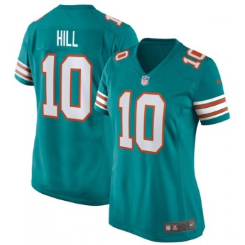 Women's Miami Dolphins #10 Tyreek Hill Aqua Stitched Jersey(Run Small) Women's Miami Dolphins #10 Tyreek Hill Aqua Stitched Jersey(Run Small)