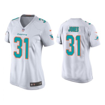 Women's Miami Dolphins #31 Byron Jones White Stitched Jersey(Run Small) Women's Miami Dolphins #31 Byron Jones White Stitched Jersey(Run Small)