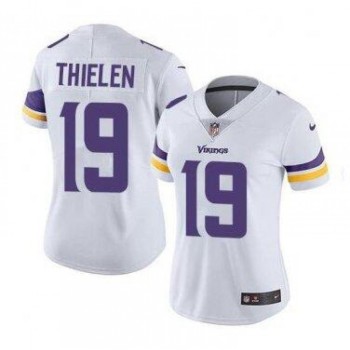Women's Minnesota Vikings #19 Adam Thielen White Vapor Untouchable Limited Stitched NFL Jersey(Run Small) Women's Minnesota Vikings #19 Adam Thielen White Vapor Untouchable Limited Stitched NFL Jersey(Run Small)