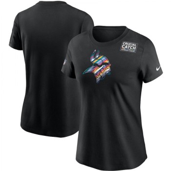 Women's Minnesota Vikings 2020 Black Sideline Crucial Catch Performance T-Shirt(Run Small) Women's Minnesota Vikings 2020 Black Sideline Crucial Catch Performance T-Shirt(Run Small)