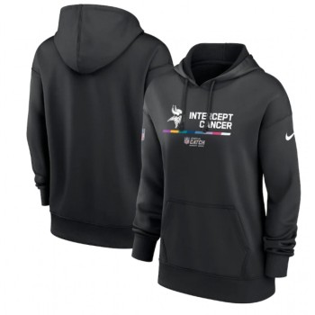 Women's Minnesota Vikings 2022 Black NFL Crucial Catch Therma Performance Pullover Hoodie(Run Small) Women's Minnesota Vikings 2022 Black NFL Crucial Catch Therma Performance Pullover Hoodie(Run Small)