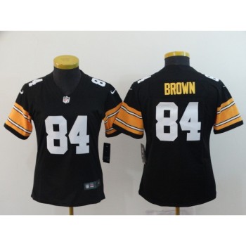 Women's NFL Pittsburgh Steelers #84 Antonio Brown Black Vapor Untouchable Limited Stitched Jersey