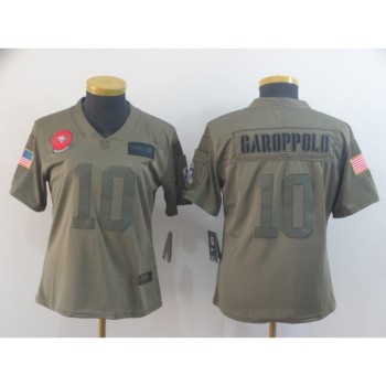 Women's NFL San Francisco 49ers #10 Jimmy Garoppolo 2019 Camo Salute To Service Stitched Jersey(Run Small) Women's NFL San Francisco 49ers #10 Jimmy Garoppolo 2019 Camo Salute To Service Stitched Jersey(Run Small)