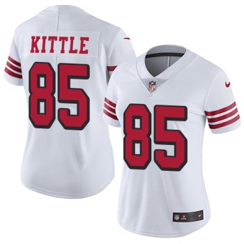Women's NFL San Francisco 49ers #85 George Kittle New White Vapor Untouchable Limited Stitched Jersey(Runs Small) Women's NFL San Francisco 49ers #85 George Kittle New White Vapor Untouchable Limited Stitched Jersey(Runs Small)