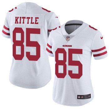 Women's NFL San Francisco 49ers #85 George Kittle White Vapor Untouchable Limited Stitched Jersey(Run Small) Women's NFL San Francisco 49ers #85 George Kittle White Vapor Untouchable Limited Stitched Jersey(Run Small)