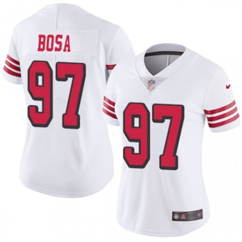 Women's NFL San Francisco 49ers #97 Nick Bosa New White Vapor Untouchable Limited Stitched Jersey Women's NFL San Francisco 49ers #97 Nick Bosa New White Vapor Untouchable Limited Stitched Jersey