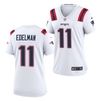 Women's New England Patriots #11 Julian Edelman White Stitched Jersey(Run Small) Women's New England Patriots #11 Julian Edelman White Stitched Jersey(Run Small)