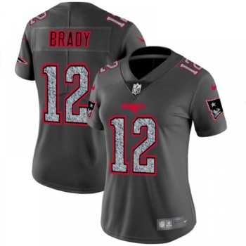 Women's New England Patriots #12 Tom Brady 2019 Gray Fashion Static Limited Stitched NFL Jersey(Run Small) Women's New England Patriots #12 Tom Brady 2019 Gray Fashion Static Limited Stitched NFL Jersey(Run Small)