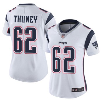Women's New England Patriots #62 Joe Thuney White Vapor Untouchable Limited Stitched NFL Jersey(Run Small) Women's New England Patriots #62 Joe Thuney White Vapor Untouchable Limited Stitched NFL Jersey(Run Small)