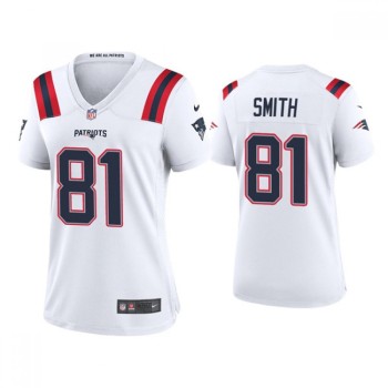 Women's New England Patriots #81 Jonnu Smith White Vapor Untouchable Limited Stitched Jersey Women's New England Patriots #81 Jonnu Smith White Vapor Untouchable Limited Stitched Jersey