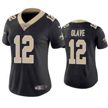 Women's New Orleans Saints #12 Chris Olave Black Vapor Untouchable Limited Stitched Jersey(Run Small) Women's New Orleans Saints #12 Chris Olave Black Vapor Untouchable Limited Stitched Jersey(Run Small)