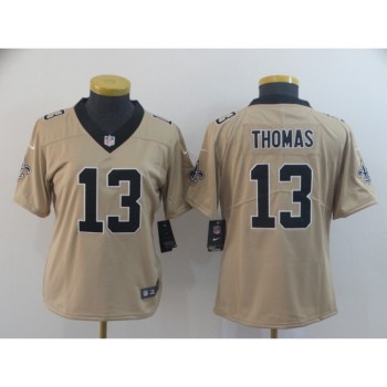 Women's New Orleans Saints #13 Michael Thomas Gold Inverted Legend Stitched NFL Jersey(Run Small) Women's New Orleans Saints #13 Michael Thomas Gold Inverted Legend Stitched NFL Jersey(Run Small)